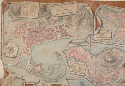 Plan over Piazza di Messina, 1753. av Giovanni Ottone di Berger
