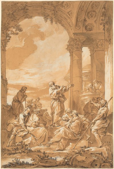 Saint Paul forkynner i Athen av Giovanni Paolo Panini