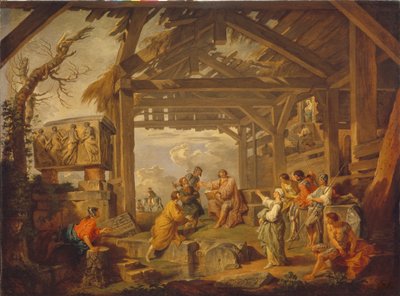 Cumaean Sibyl profeterte Kristi fødsel, 1738 av Giovanni Paolo Pannini