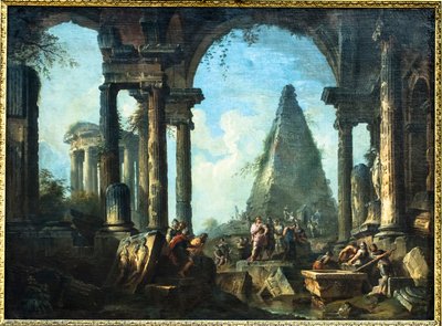 Aleksander den store foran Akilles#39; grav av Giovanni Paolo Pannini or Panini