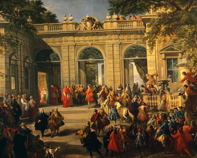 Charles III av Bourbon på besøk hos pave Benedikt XIV i Coffee House of Quirinal av Giovanni Paolo Pannini