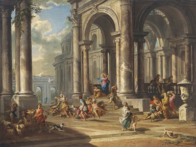Kristus som driver pengevekslerne fra tempelet av Giovanni Paolo Pannini