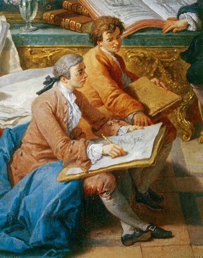 Galleri med utsikt over det moderne Roma... av Giovanni Paolo Pannini or Panini