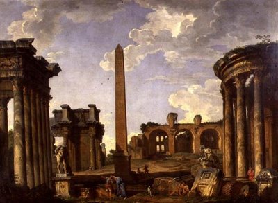 Roman Capriccio av Giovanni Paolo Pannini
