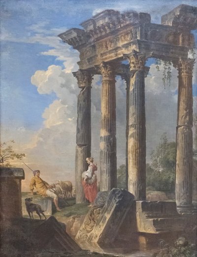 Ruiner med gjetere av Giovanni Paolo Pannini
