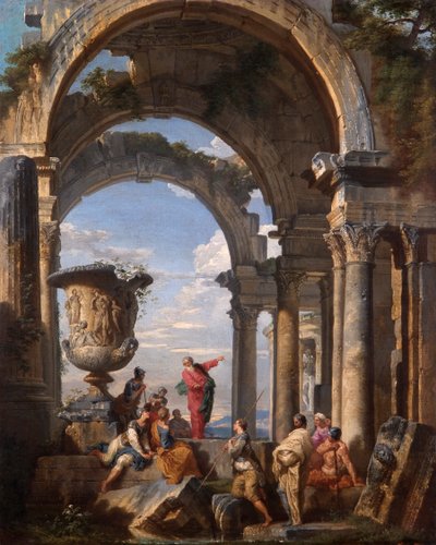 St Paul forkynner i Athen av Giovanni Paolo Pannini