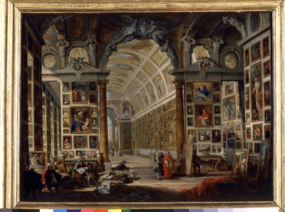 Galleriet til kardinal Silvio Valenti Gonzague (Gonzaga på italiensk av Giovanni Paolo Pannini