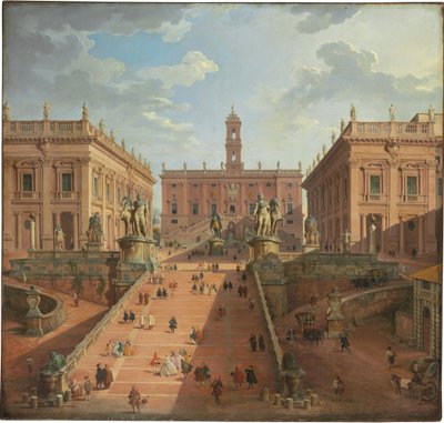Utsikt over Campidoglio, Roma, 1750 av Giovanni Paolo Pannini
