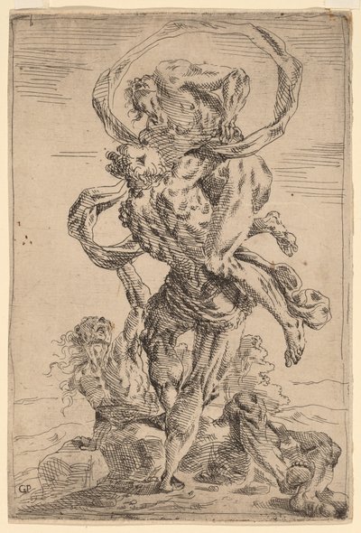 Hercules og Antaeus av Giovanni Pietro Possenti