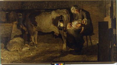 Begge mødrene. Maleri av Giovanni Segantini (1858 - 1899). 1889. H/T, 157x280 cm. Civic Gallery of Modern Art, Milano. av Giovanni Segantini