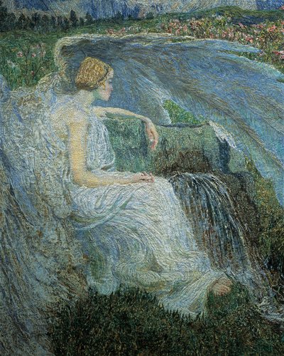 Kjærlighet ved livets fontene eller elskere ved livets kilder, av Giovanni Segantini, detalj av Giovanni Segantini