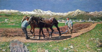 Pløying av Giovanni Segantini