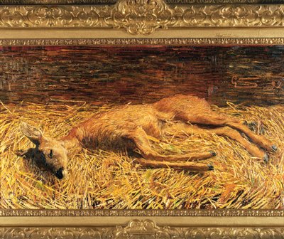 Sveits, Saint Moritz, døde rådyr av Giovanni Segantini