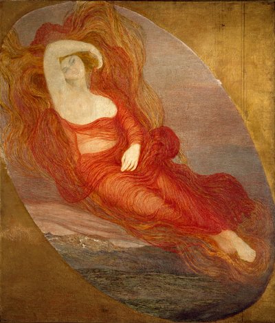 Kjærlighetsgudinnen Maleri av Giovanni Segantini (1858-1899) 1894-1897 Søn. 210x133 cm Milano, Galleria d