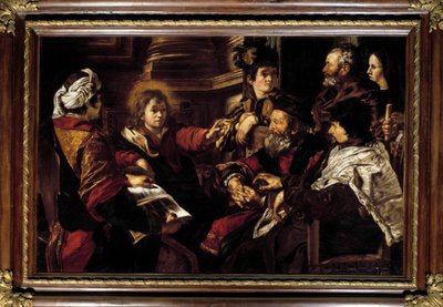 Kristus og legene Maleri av Giovanni Serodine (1600-1630) 1600-tallets søn. 1,45x2,24 m Paris, Musée du Louvre av Giovanni Serodine