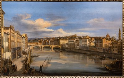 Utsikt over Arno fra Alla Carraia-broen av Giovanni Signorini