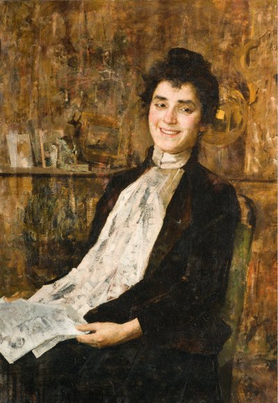 Portrett av kona Luisa av Giovanni Sottocornola