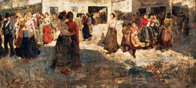 Arbeidere som forlater Pirelli-fabrikken av Giovanni Sottocornola