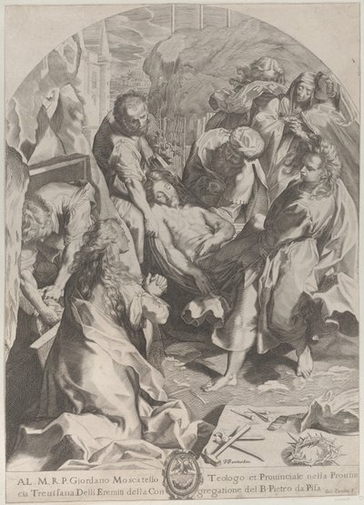 The Entombment, ca. 1622.    1167161   no       norwegian Successfully Translated  Original: "Give me something to drink" from "The Three Pomegranates" (colour litho) Translat: "Give me something to drink" from "The Three Pomegranates" (colour litho) 14127 av Giovanni Temini