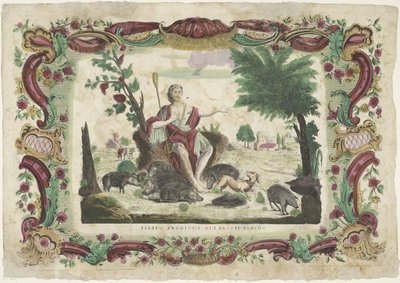 De verloren zoon als zwijnenhoeder Den fortapte sønnen som mater grisene (tittel på objekt) av Giovanni Volpato (possibly)
