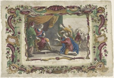 Josefs brødre kneler foran ham i Egypt The Life of Joseph (serietittel) av Giovanni Volpato