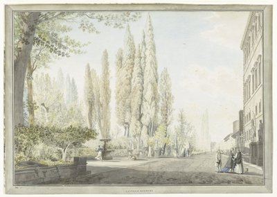 Utsikt over Villa Montalto i Roma La ville Negroni (tittel på objekt) Utsikt over Roma og omgivelsene (serietittel) av Giovanni Volpato