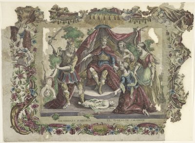 Het oorde van Solomon Salomons dom / El juycio de Salomon (tittel på objekt) av Giovanni Volpato