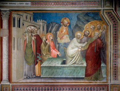 Oppreisningen av Lasarus (Fresco av Giovanni da Milano