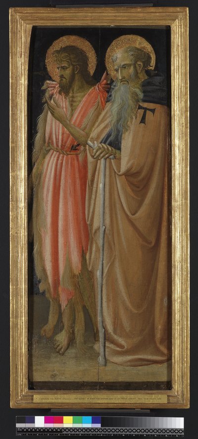 St John the Baptist og St Anthony Abbed (tempera og gull på panel) av Giovanni dal Ponte