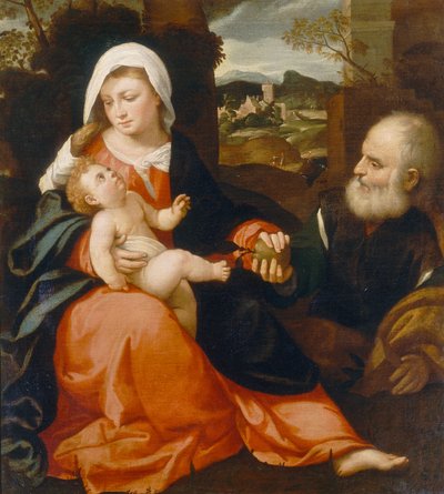 Hellige familie av Giovanni de Busi Cariani