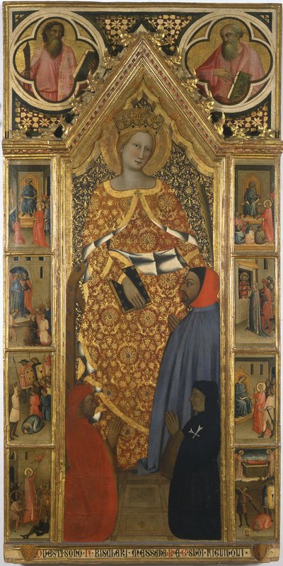 Saint Catherine med scener fra livet hennes, slutten av 1300-tallet av Giovanni del Biondo