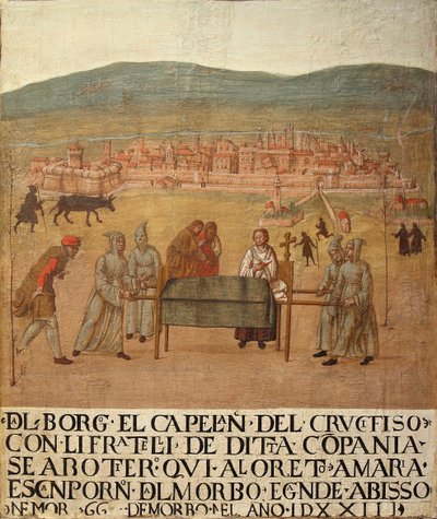 Pilgrimsreise fra Compagnia del Crocifisso til Loreto, første halvdel av 1500-tallet. av Giovanni del Leone
