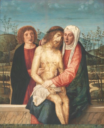 Pietà med Virgin og St. John av Giovanni di Niccolo Mansueti