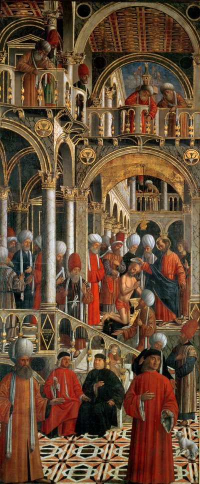Dåpen til St. Anianus av St. Markus, ca. 1524 av Giovanni di Niccolo Mansueti