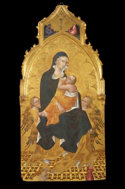 Madonna med barn og engler; Kunngjøring av Giovanni di Paolo