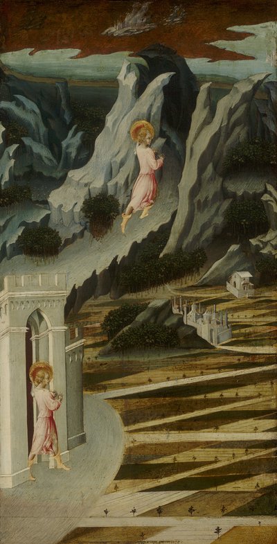 Døperen Johannes på vei inn i villmarken av Giovanni di Paolo