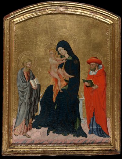 Jomfru og barn med de hellige Hieronymus og Bartolomeus av Giovanni di Paolo