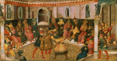 The Death of Julius Caesar, ca. 1446-50 (panel) av Giovanni di Tommaso Angelo