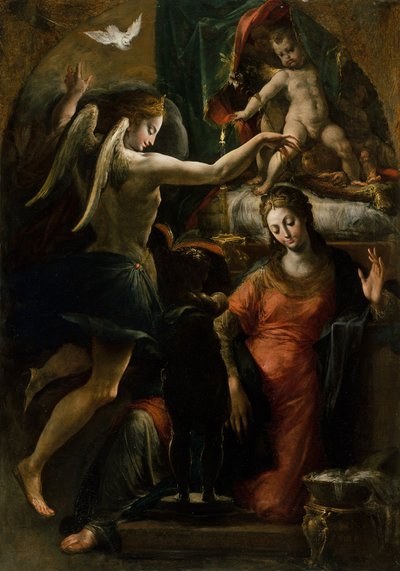 Kunngjøringen. av Girolamo Mazzola Bedoli