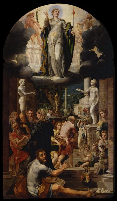 Jomfruens ubesmittede unnfangelse, 1539 av Girolamo Mazzola Bedoli
