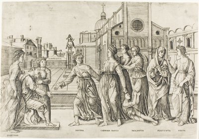 Calumny of Apelles av Girolamo Mocetto