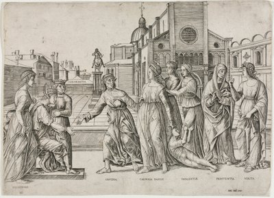Calumny of Apelles av Girolamo Mocetto