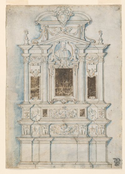 Design for et gravmonument av Girolamo Rainaldi