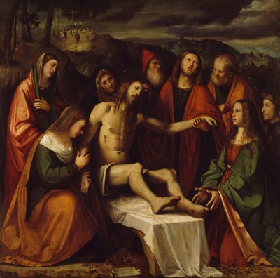 Pieta av Girolamo Romanino (ca 1484-etter 1562), olje på lerret av Girolamo Romanino