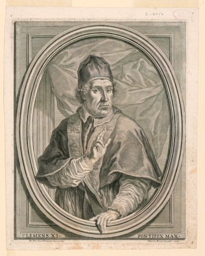 Portrett av pave Clement XI av Girolamo Rossi