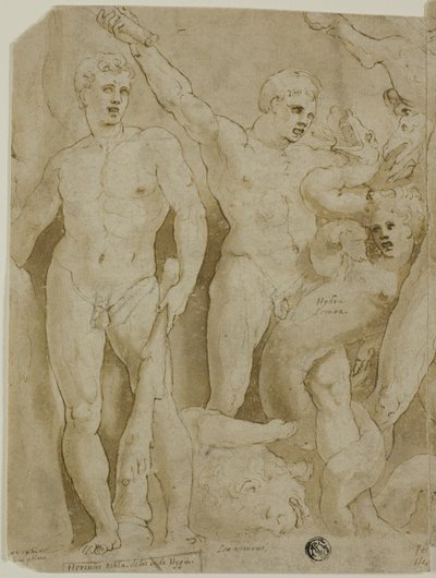 Ancient Sarcophagus Relief with the Labours of Hercules av Girolamo da Carpi