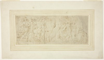 prosesjon av figurer og okser av Girolamo da Carpi