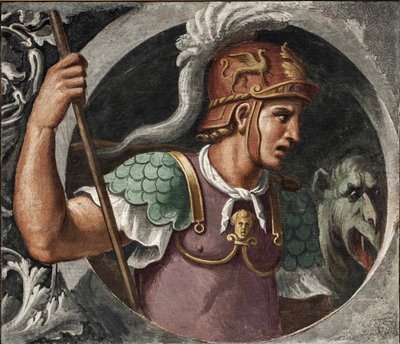 Saint George par Girolamo da Carpi (1501-1556). Fresco, størrelse: 78x91,, Nasjonalt bildegalleri, Ferrara av Girolamo da Carpi