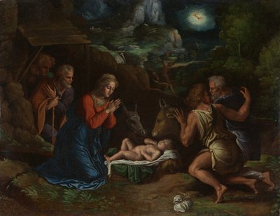 Hyrdenes tilbedelse, ca. 1535-40. av Girolamo da Carpi