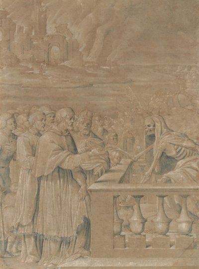 Allegori om dødens triumf over kirke og stat, ca. 1538-44. av Girolamo da Treviso